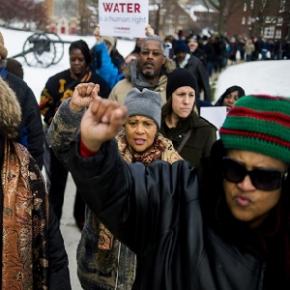 Flint Residents march to D.C. hearing on water crisis; image courtesy Jake May, mlive.com